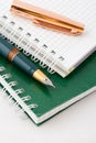 The green pen and notebook Royalty Free Stock Photo