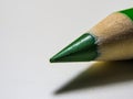 green pencil on a macro scale Royalty Free Stock Photo
