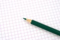 Green pencil on notebook Royalty Free Stock Photo