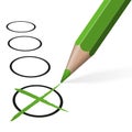 green pencil for selection Royalty Free Stock Photo