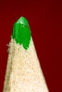 Green pencil. super macro Royalty Free Stock Photo