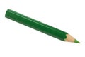 Green pencil on white Royalty Free Stock Photo