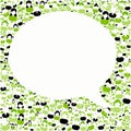Green people background with talk speech frame Royalty Free Stock Photo
