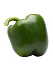 Green pepper paprika isolated on white background