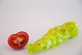 Green pepper and tomato