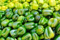 Green peppers on a Greek market stall