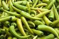 Green Peppers at an outdoor market in Paris Royalty Free Stock Photo