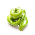Green peppers pile Royalty Free Stock Photo