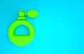 Green Perfume icon isolated on blue background. Minimalism concept. 3d illustration 3D render