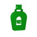 Green Perfume icon isolated on transparent background.
