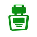 Green Perfume icon isolated on transparent background.