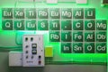 Green periodical table Royalty Free Stock Photo