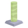 Green pet tower icon cartoon vector. Cat post Royalty Free Stock Photo