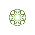Green Petal Flower Logo Template Illustration Design. Vector EPS 10