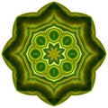 Green petal mandala