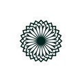 Green Petal Sun Flower Logo Template Illustration Design. Vector EPS 10