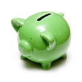 Green piggy bank