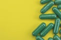 Green pills capsules medicine Royalty Free Stock Photo