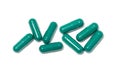 Green pills capsules Royalty Free Stock Photo