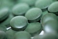 Green pills macro medical bio spirulina platensis algae family algaespace modern trendy space food high quality big size print