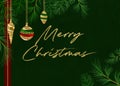 Green Pine Merry Christmas Background