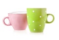 Green and pink coffee cup