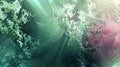 Green and pink fractal waves intertwine, generating mesmerizing patterns, forming a dynamic abstract composition suitable for Royalty Free Stock Photo