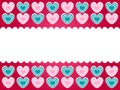 Green and pink hearts frame Royalty Free Stock Photo