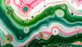 Green and Pink Liquid Marble Abstract Background Royalty Free Stock Photo