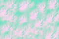 Green pink patchy background with abstract face pattern