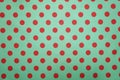 Green with pink polka dot pattern background Royalty Free Stock Photo