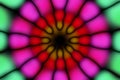 Multicolored radial circle dark pattern