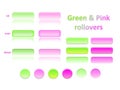 Green and pink rollovers