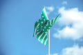 green pinwheel on sky Royalty Free Stock Photo