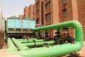 Green pipes for cooling water and tank