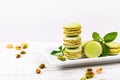 Green Pistachio Macaron Cookies