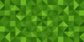 Green pixel background. Abstract triangular pixelation. Texture