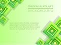 Green Pixel Background Vector Inspire