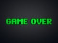 Green pixel text Game Ove