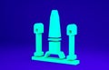 Green Place De La Concorde in Paris, France icon isolated on blue background. Minimalism concept. 3d illustration 3D