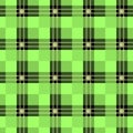 Green plaid tartan fabric texture seamless pattern. Vector illustration Royalty Free Stock Photo