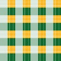 Green plaid tartan fabric texture seamless pattern. Vector illustration. eps10 Royalty Free Stock Photo