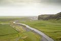 Green plain in Iceland Royalty Free Stock Photo