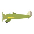 Green plane geometric illustration isolated on background