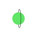 green planet colored icon. Element of web icon for mobile concept and web apps. Colored isolated green planet icon can be used for