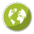 green planet earth icon image Royalty Free Stock Photo