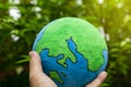 Green Planet in Your Hands. Save Earth. Environment Concept Royalty Free Stock Photo