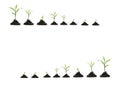 Green plant growth gradient and the picture has many expressions