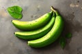 Green Plantain Bunch on Gray Surface Royalty Free Stock Photo