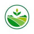 Green plantation farm estate logo icon